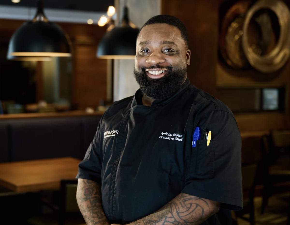 a man sitting on a table